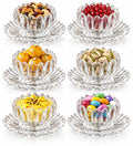 Lotus Design Glass Serving Bowl with Decorative Plate for Dry Fruits & Snacks