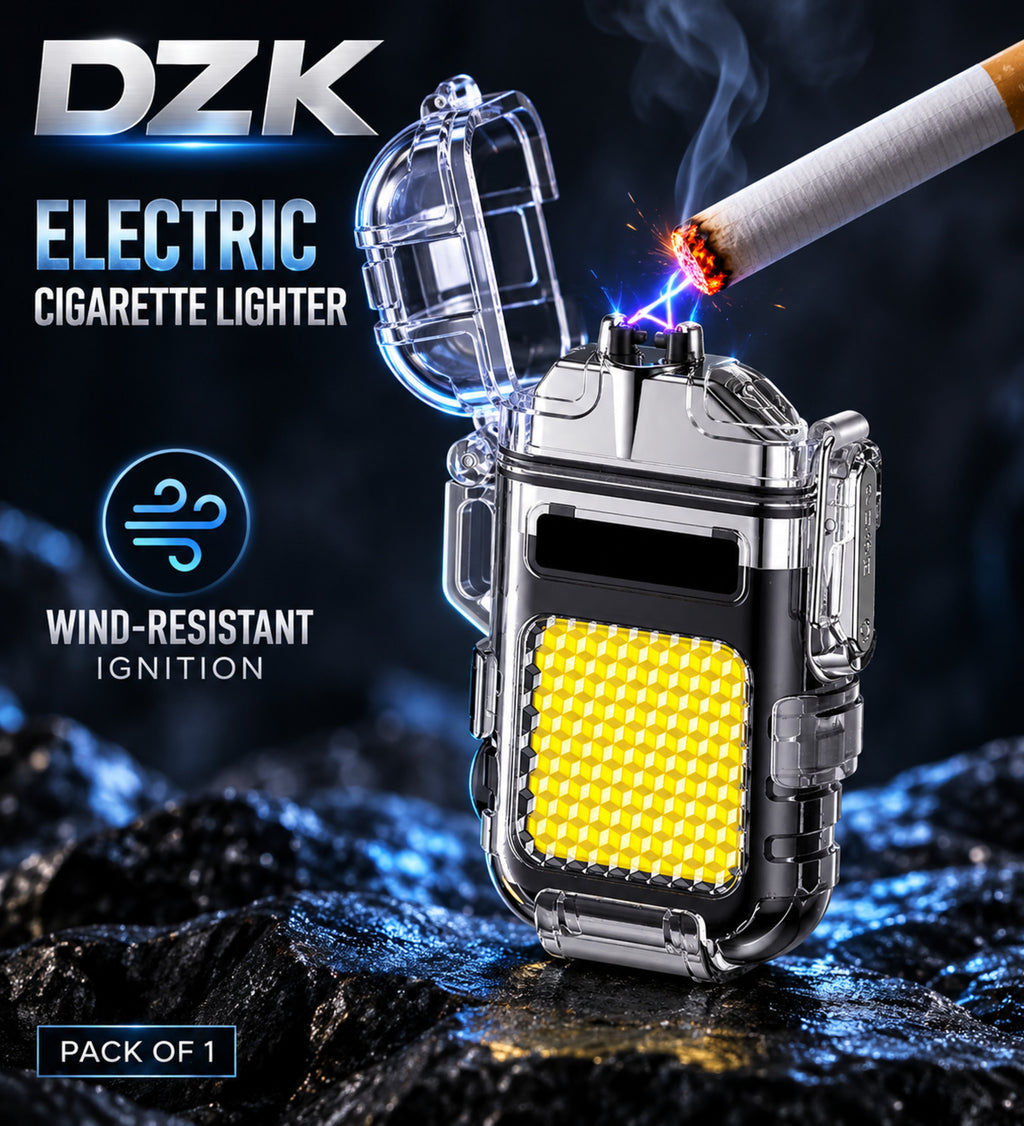 Electric Cigarette Lighter with Wind-Resistant Arc Ignition | Premium Portable Flameless Lighter for Outdoor & Daily Use | Pack of 1