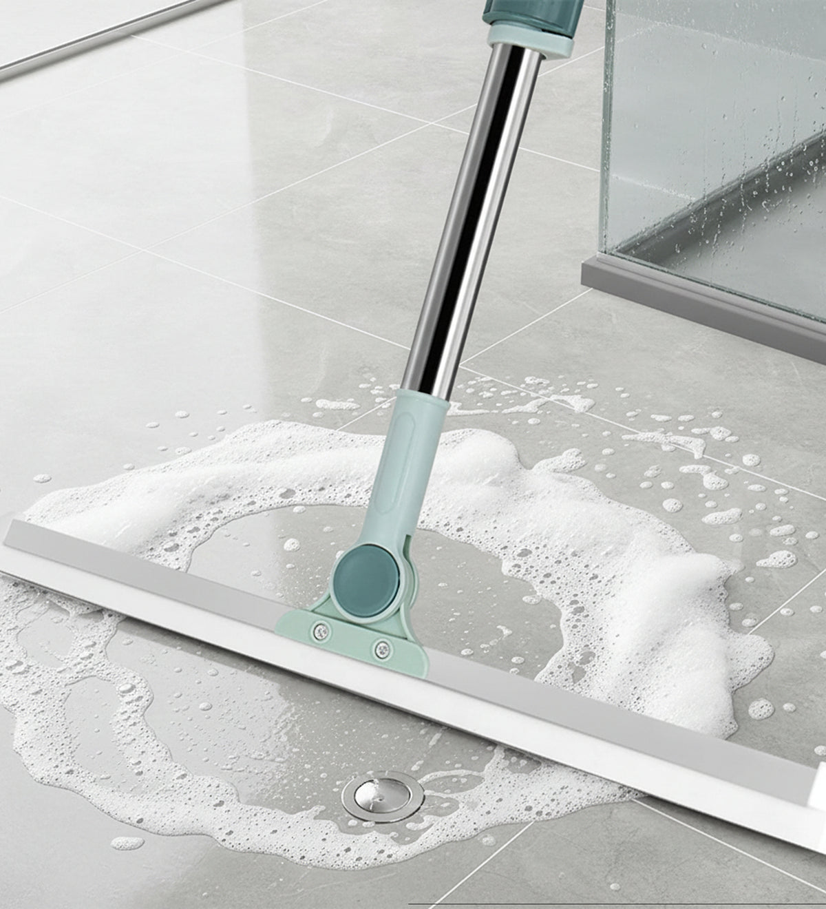 DZK Telescopic Silicone Floor Water Wiper with Stainless Steel Handle