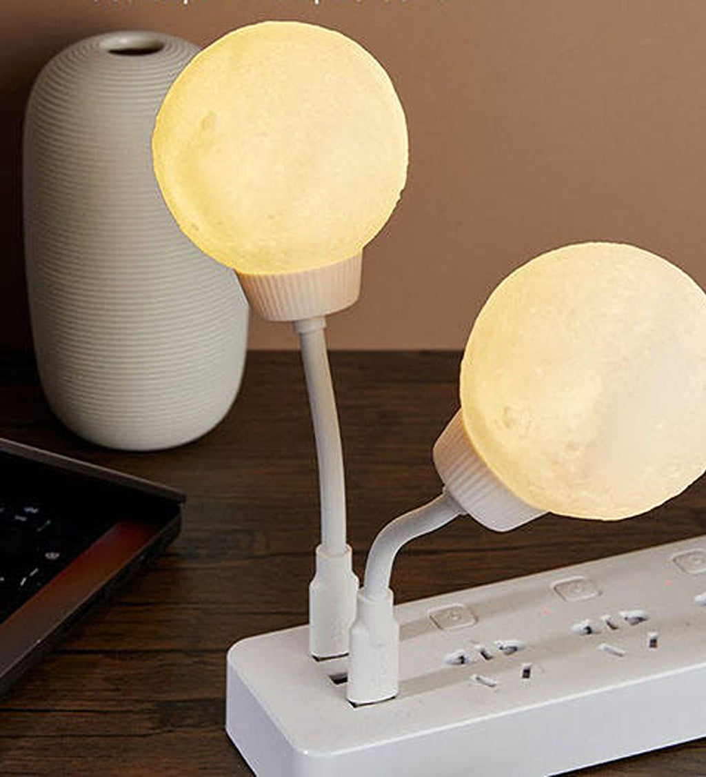 Moon Night Light USB LED Lamp Portable Flexible Reading Light
