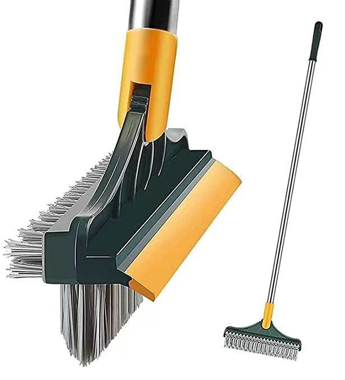 DZK 3 in 1 Cleaning Tools Floor Brush with Wiper Squeegee for Toilet, Bathroom & Floor Cleaning