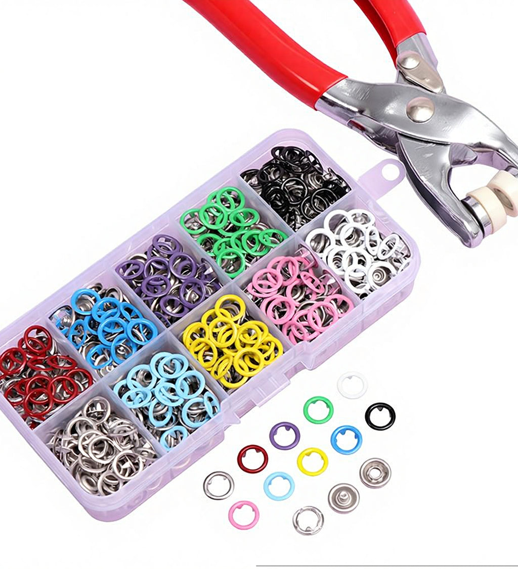 DZK Hand Press No-Sew Five Claw Snap Button Installation Tool Kit
