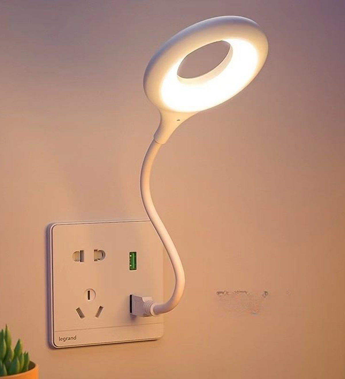 USB Voice Control LED Night Light Flexible Reading Lamp