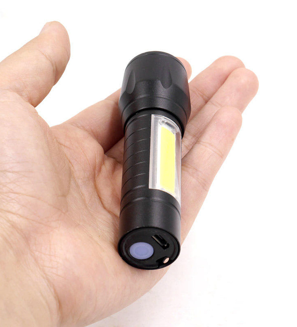 Aluminum Alloy LED Mini USB Rechargeable Flashlight