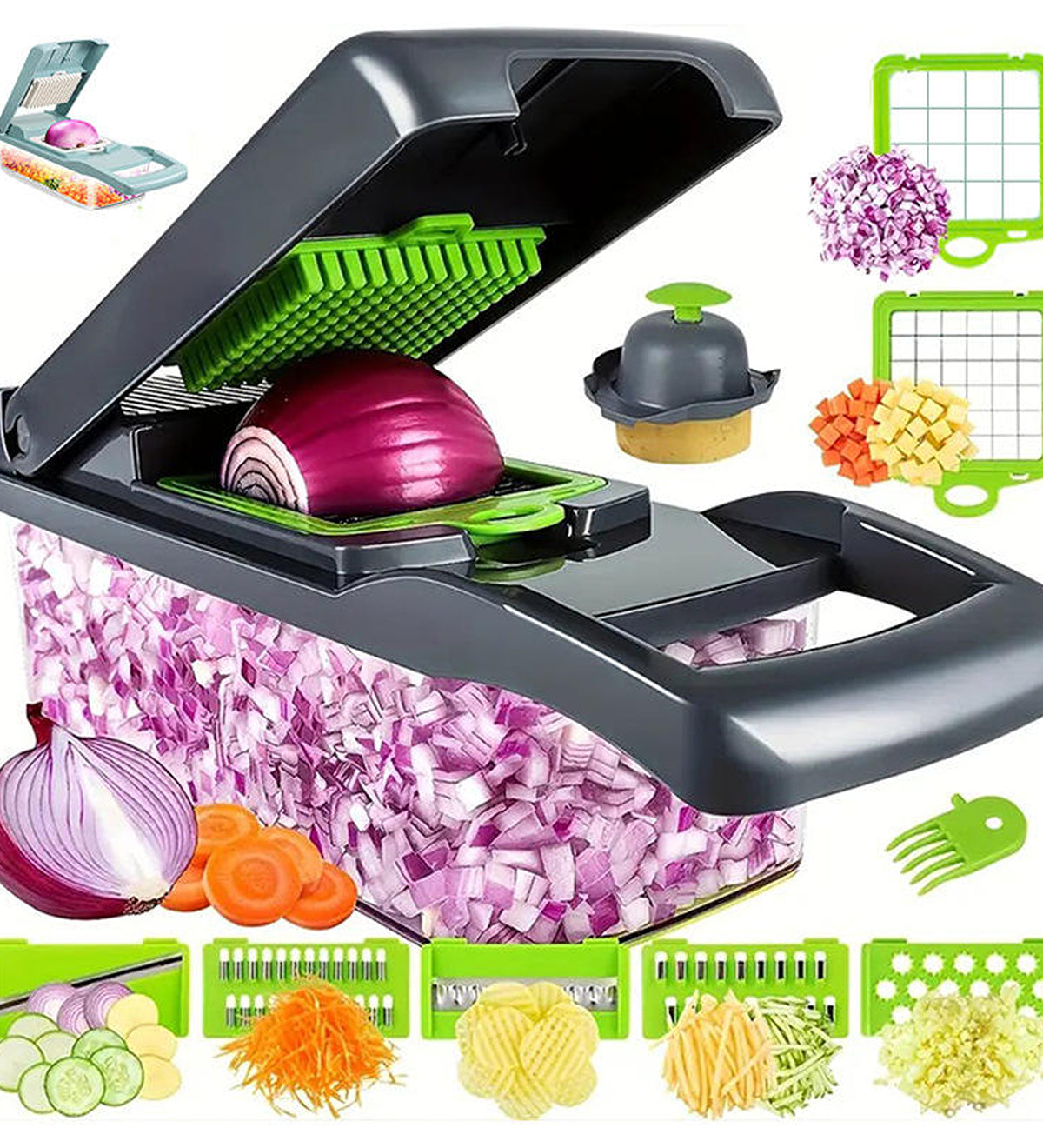 DZK 16 in 1 Vegetable & Onion Chopper Pro