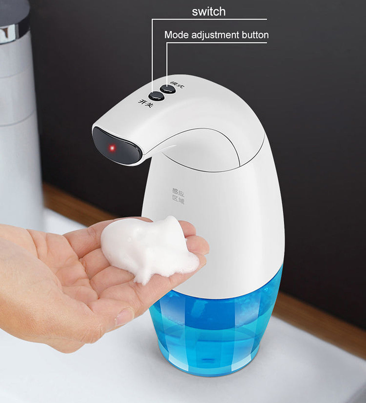 Automatic Touchless Foam Soap Dispenser 300ml Infrared Sensor Hand Wash Machine