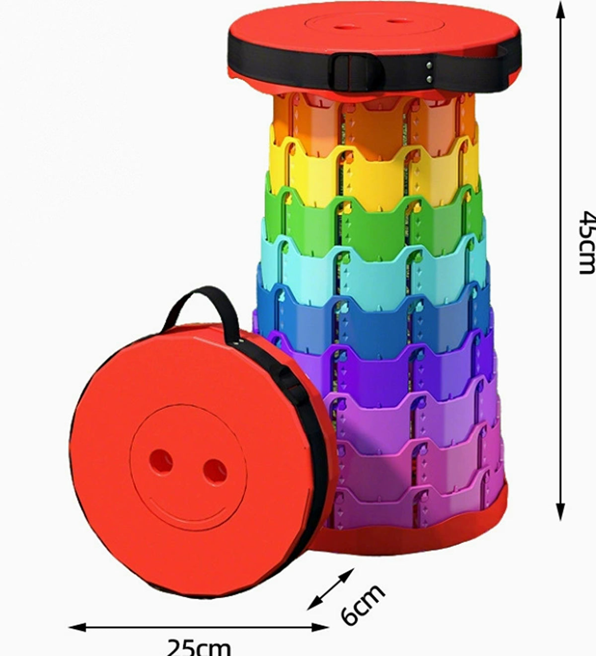 Portable Adjustable Retractable Folding Stool