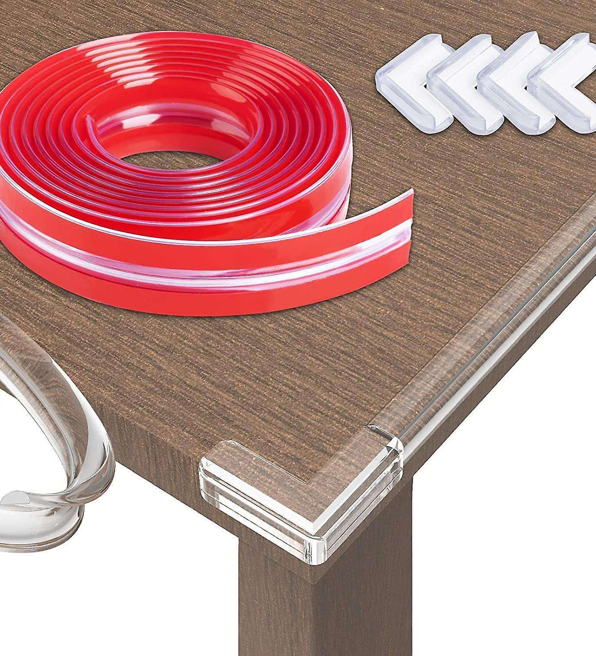 DZK Transparent PVC Corner Guard Strip 48mm x 10 Meter
