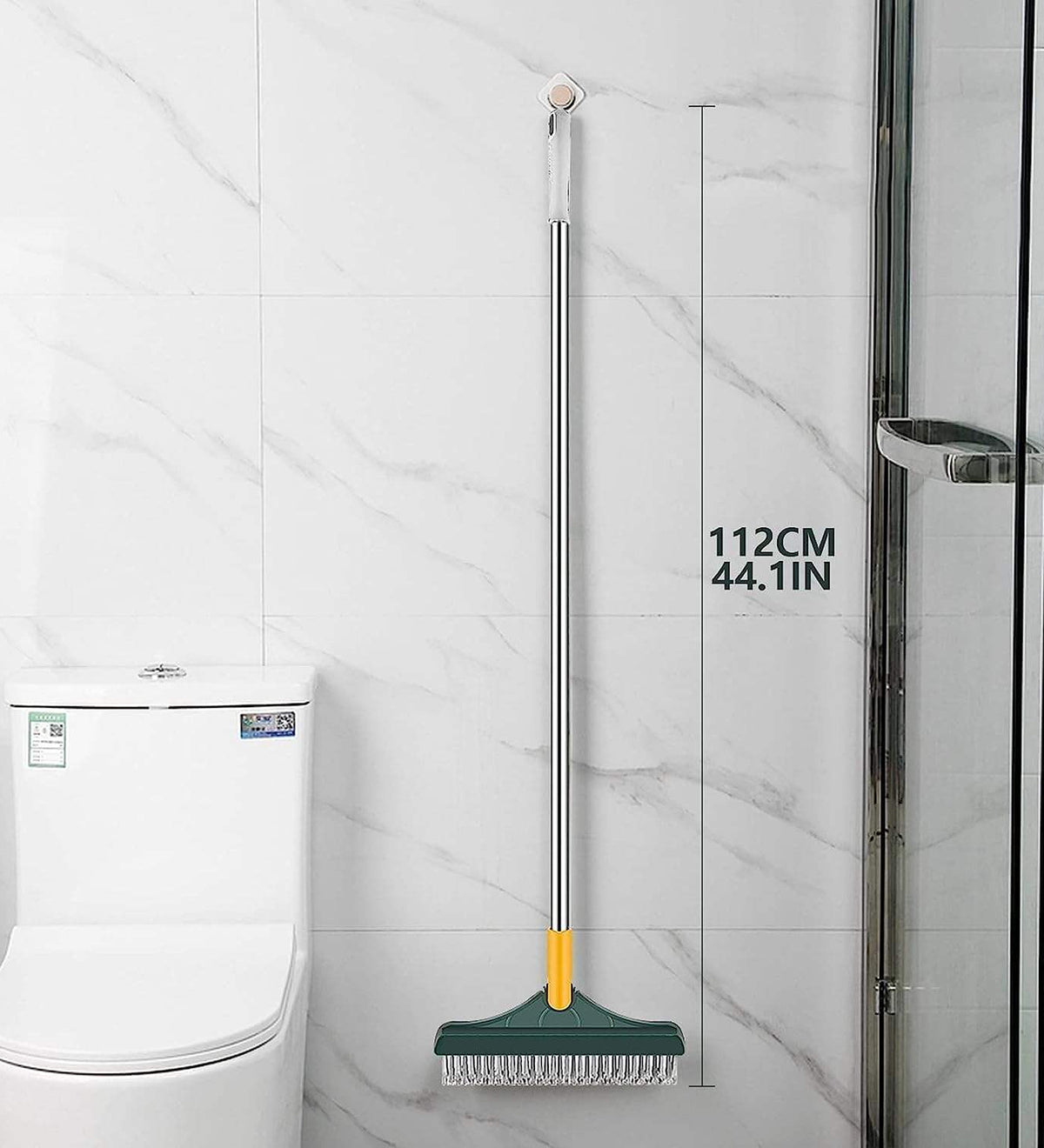 DZK 3 in 1 Cleaning Tools Floor Brush with Wiper Squeegee for Toilet, Bathroom & Floor Cleaning