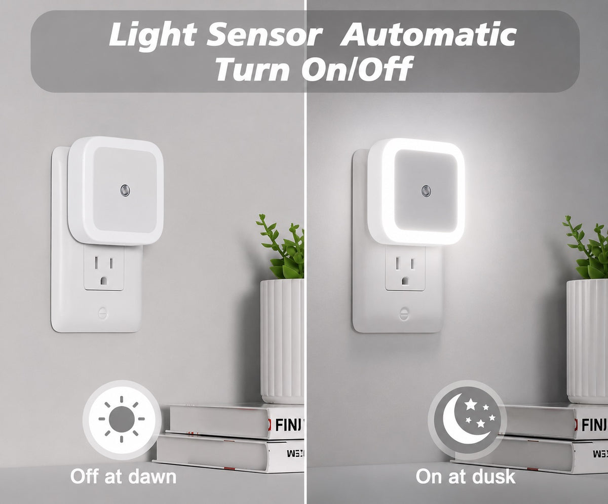 DZK Dusk to Dawn LED Night Light with Auto Light Sensor