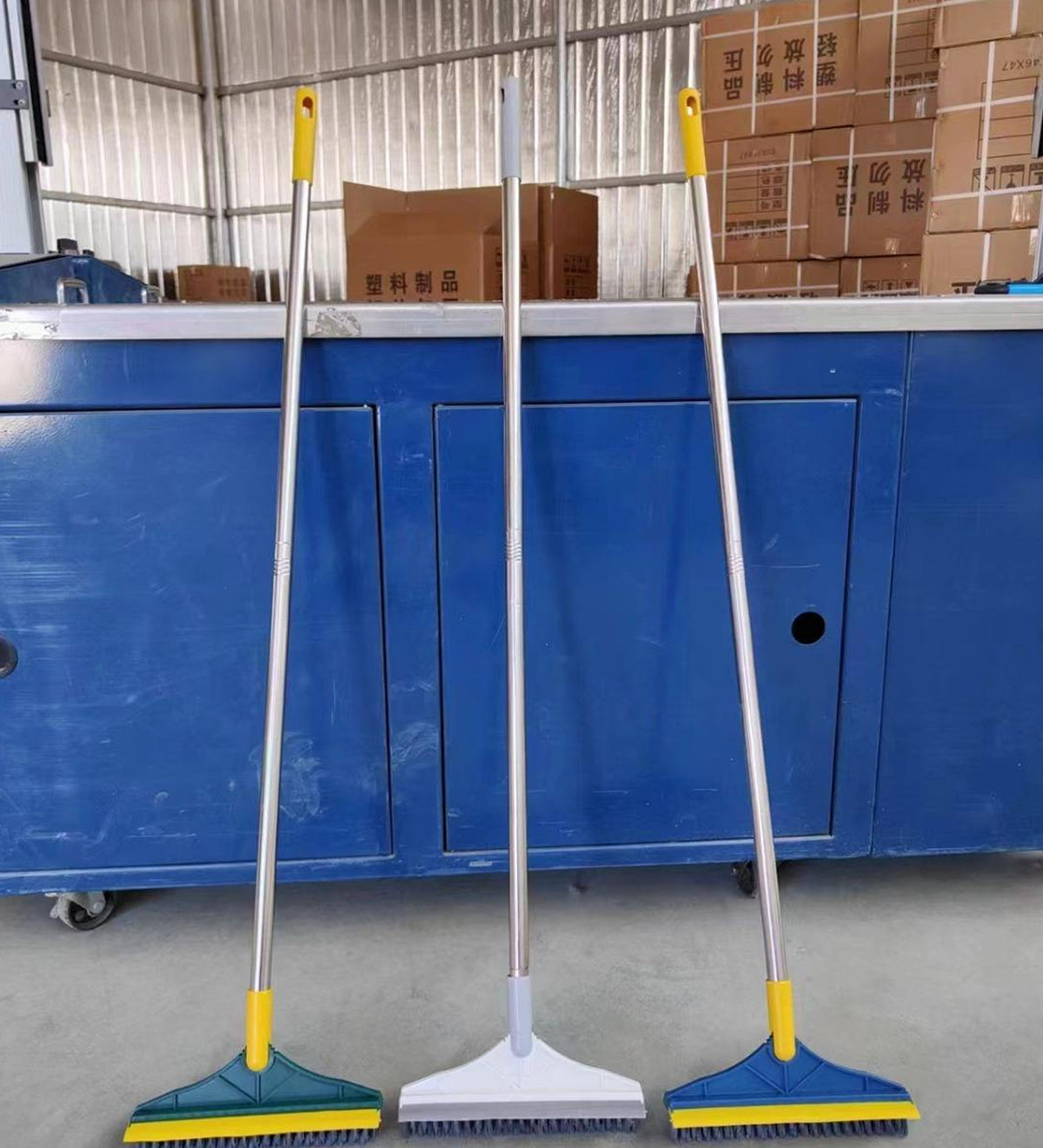 DZK 3 in 1 Cleaning Tools Floor Brush with Wiper Squeegee for Toilet, Bathroom & Floor Cleaning