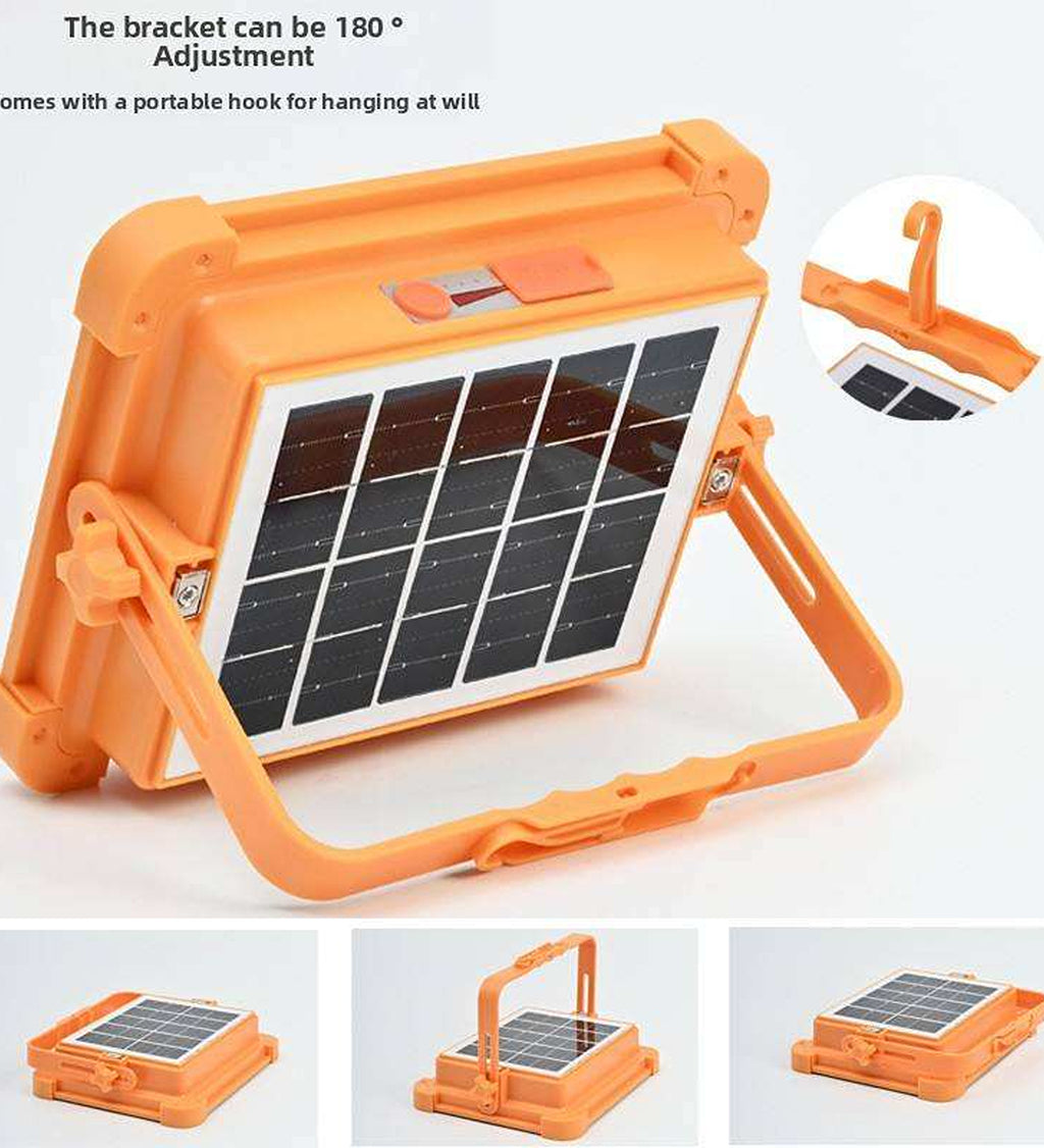 Rechargeable Solar LED Flood Light Portable Camping Emergency Light