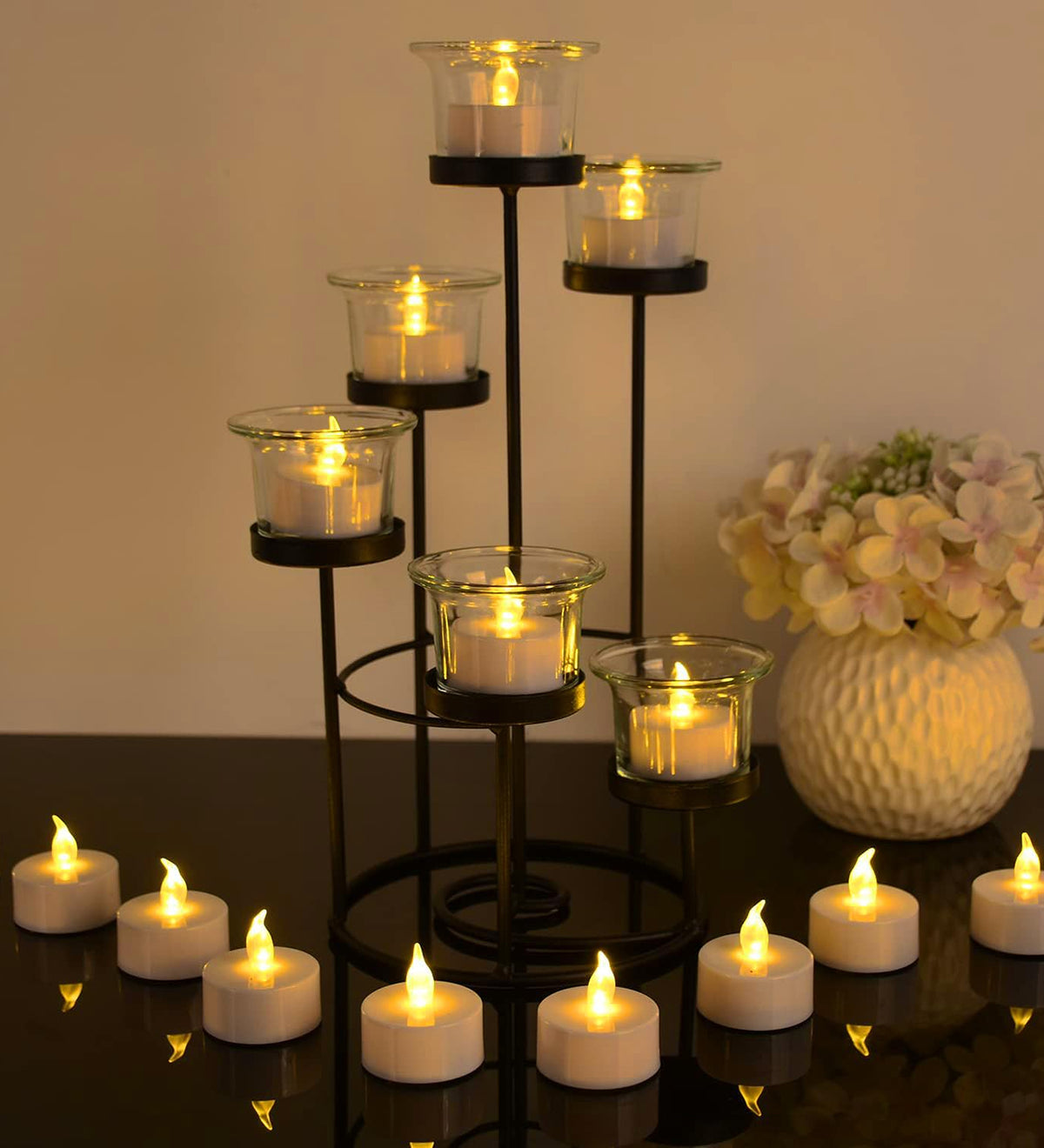 DZK Pack of 24 LED Tealight Candles