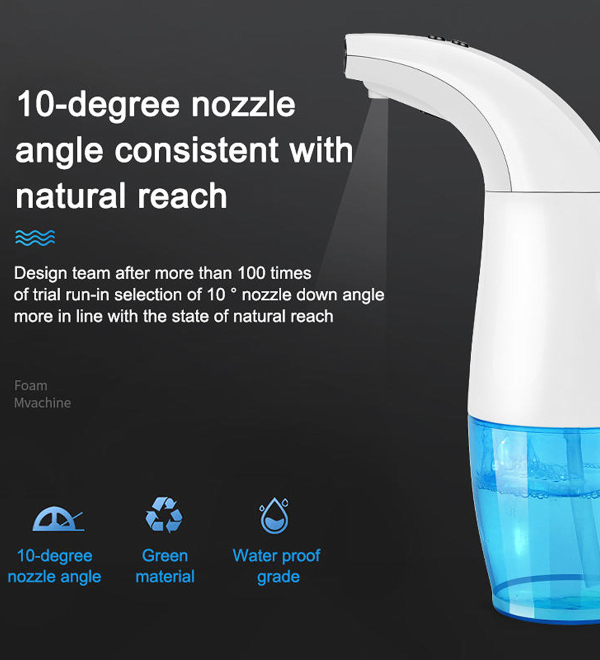 Automatic Touchless Foam Soap Dispenser 300ml Infrared Sensor Hand Wash Machine