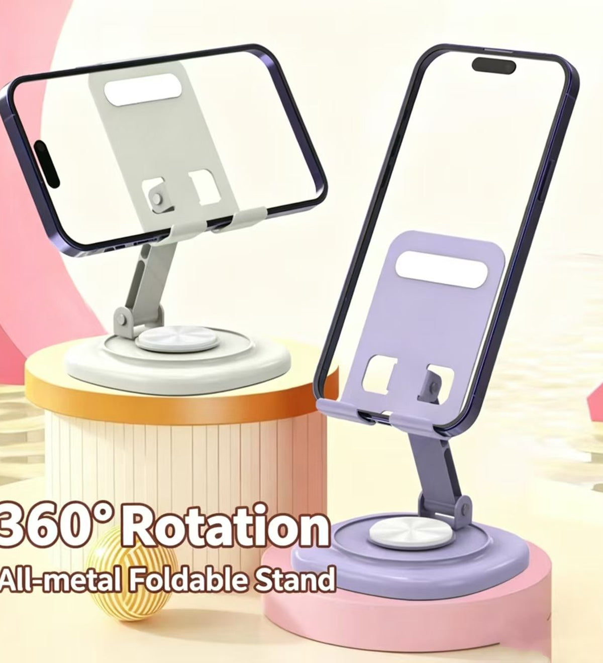 DZK Adjustable 360° Rotation Foldable Mobile Phone Stand