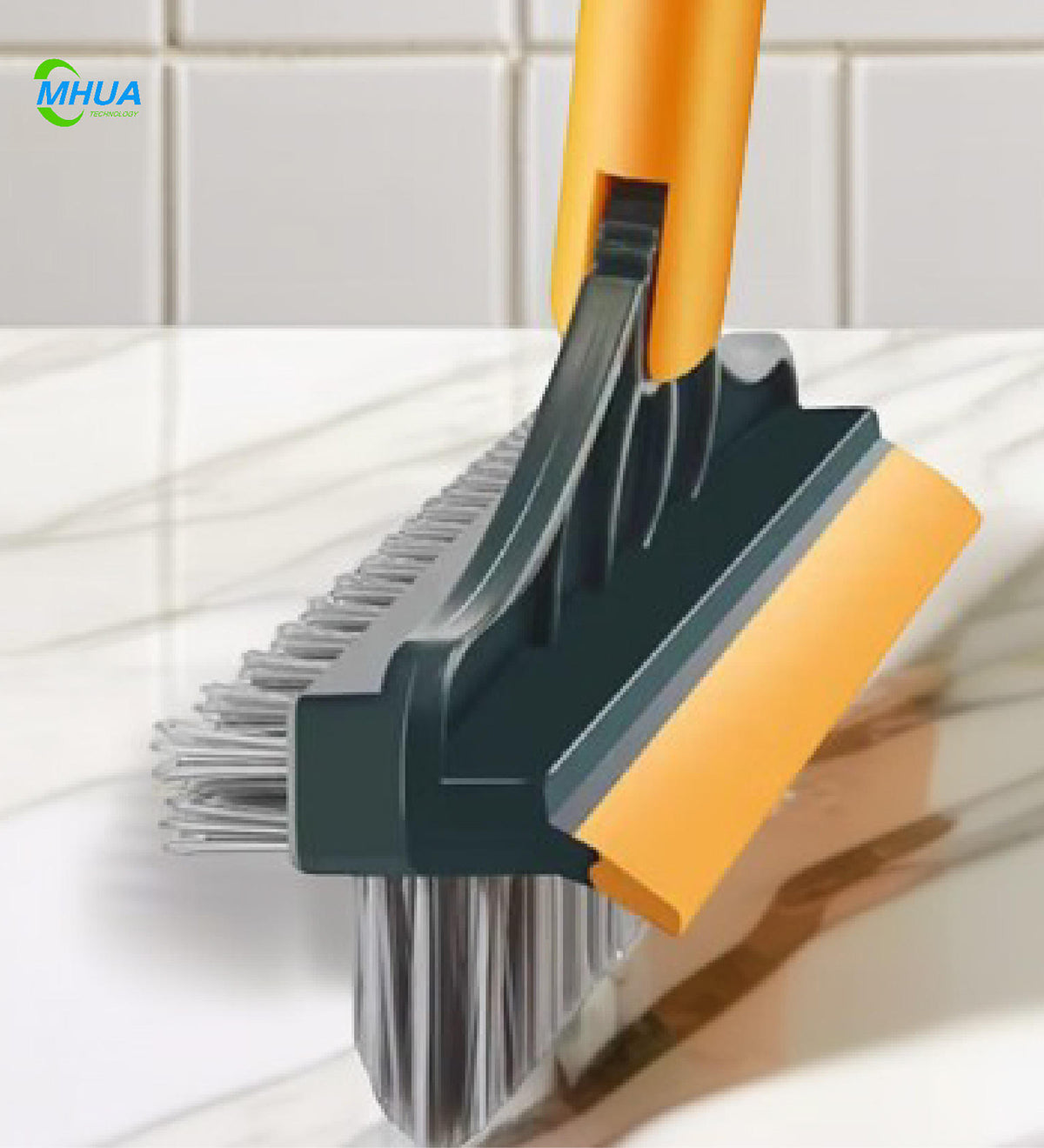 DZK 3 in 1 Cleaning Tools Floor Brush with Wiper Squeegee for Toilet, Bathroom & Floor Cleaning