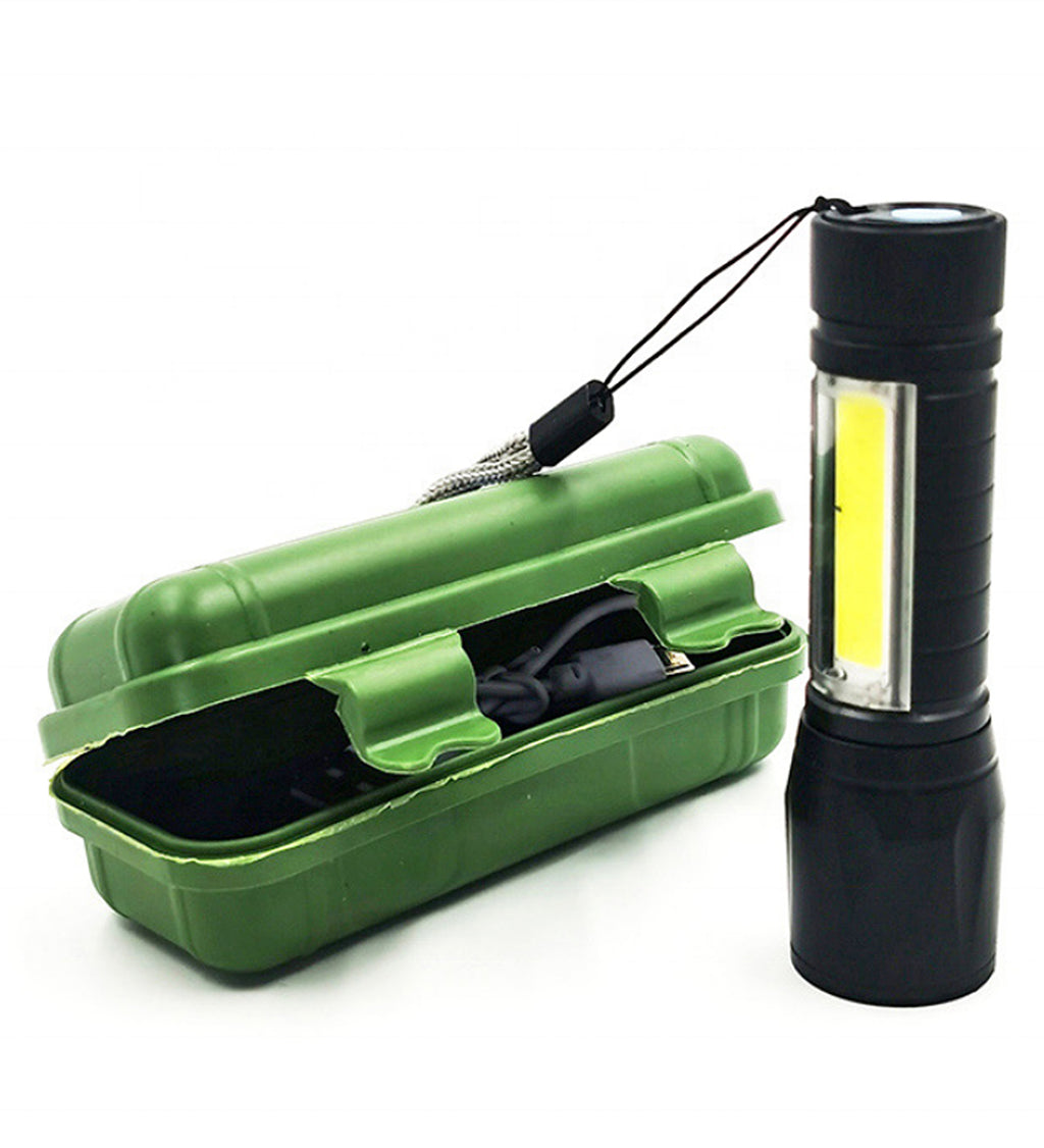 Aluminum Alloy LED Mini USB Rechargeable Flashlight