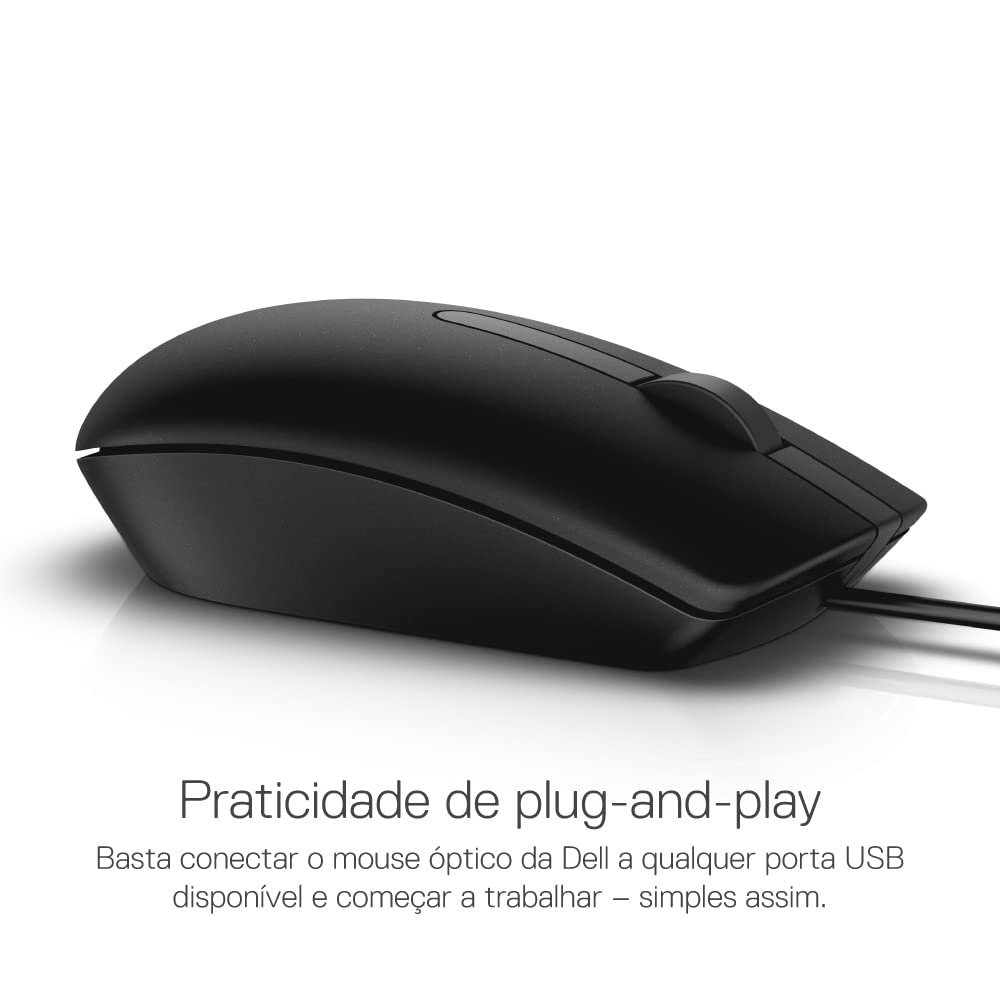Dell MS116 Wired Optical Mouse 1000 DPI USB Black