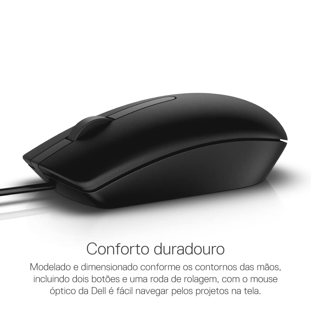 Dell MS116 Wired Optical Mouse 1000 DPI USB Black