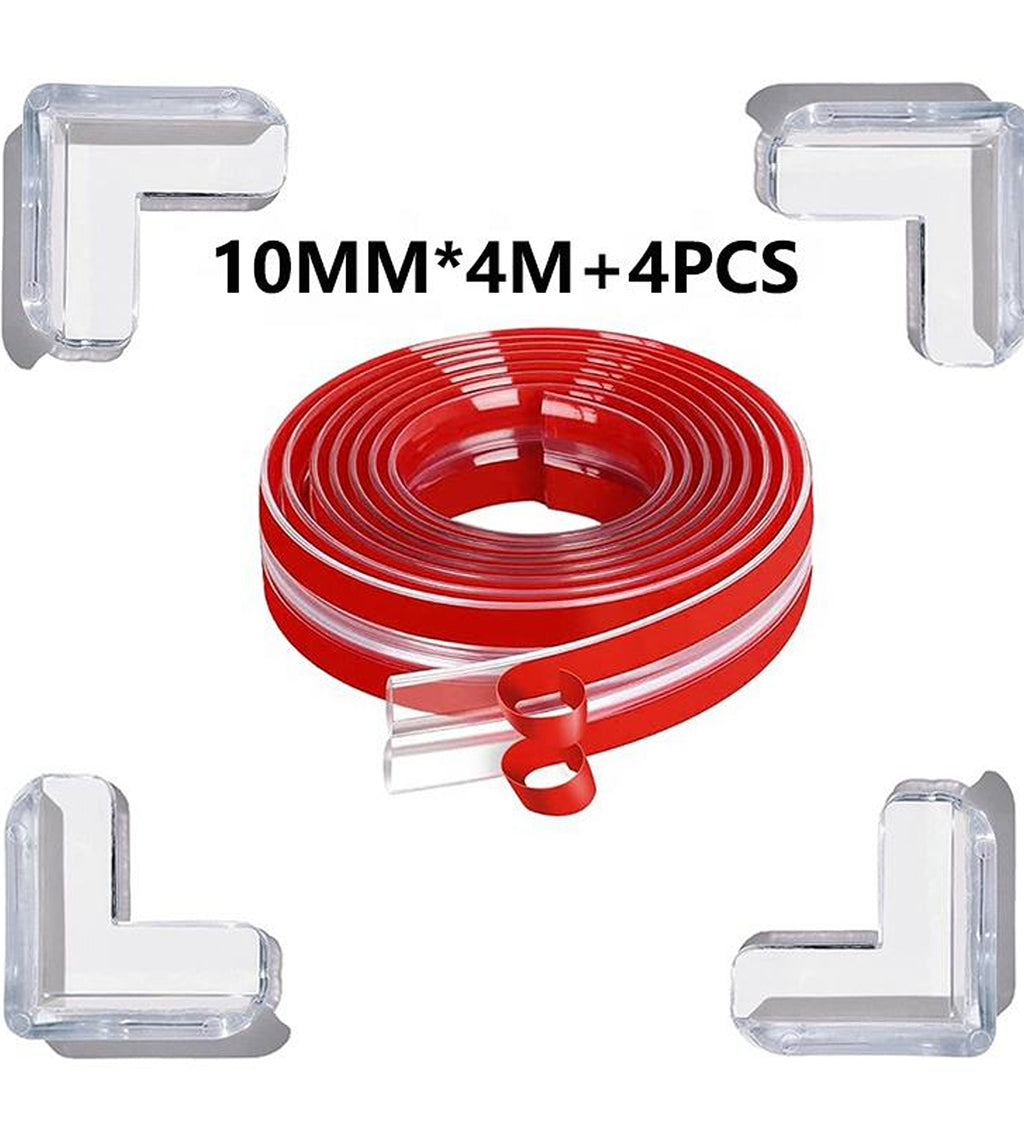 DZK Transparent PVC Corner Guard Strip 48mm x 10 Meter