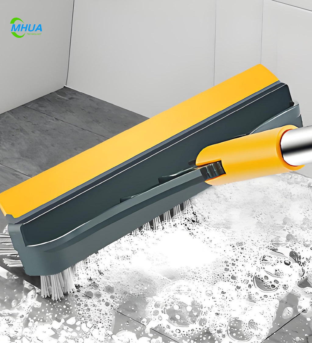 DZK 3 in 1 Cleaning Tools Floor Brush with Wiper Squeegee for Toilet, Bathroom & Floor Cleaning