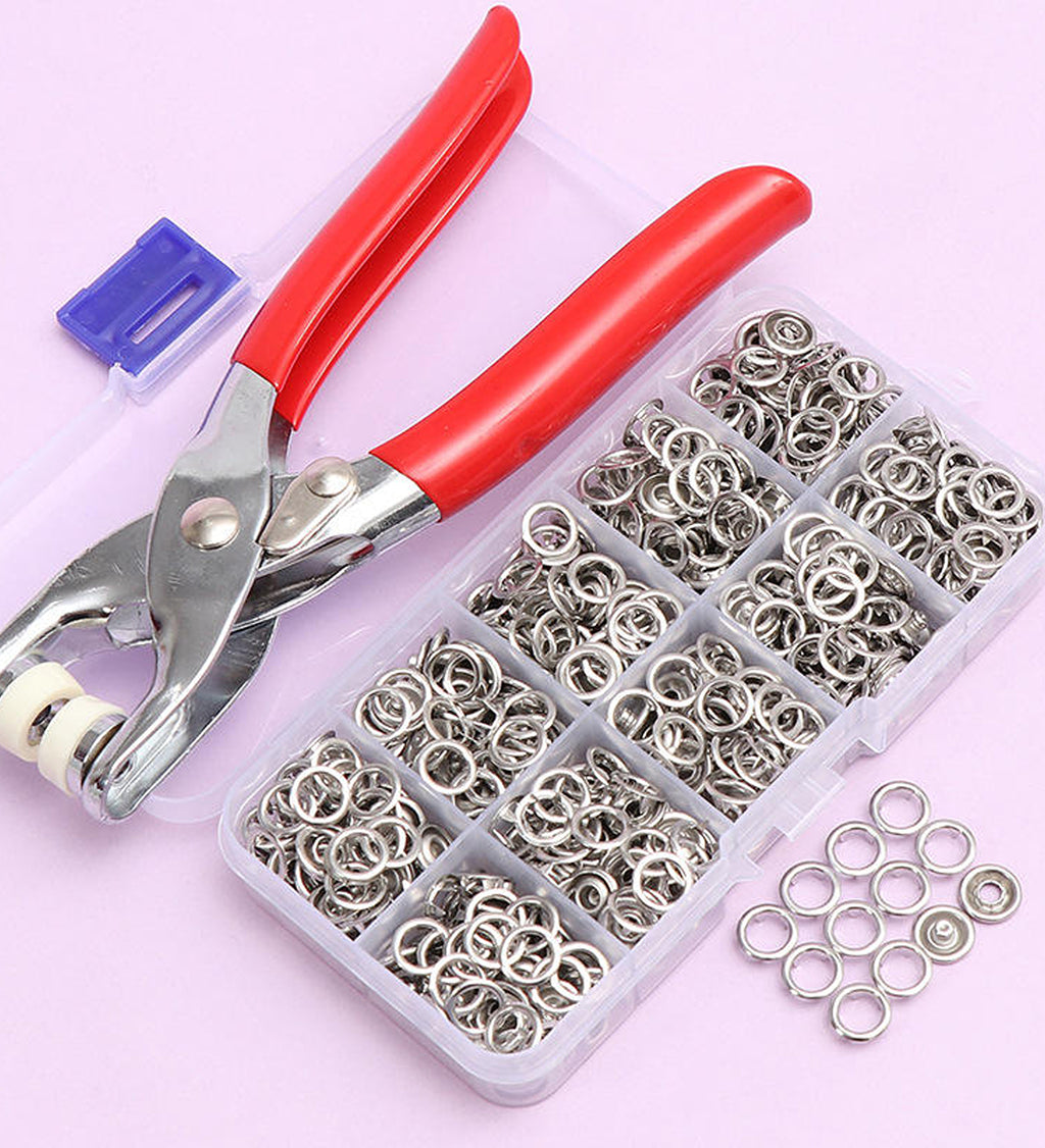 DZK Hand Press No-Sew Five Claw Snap Button Installation Tool Kit