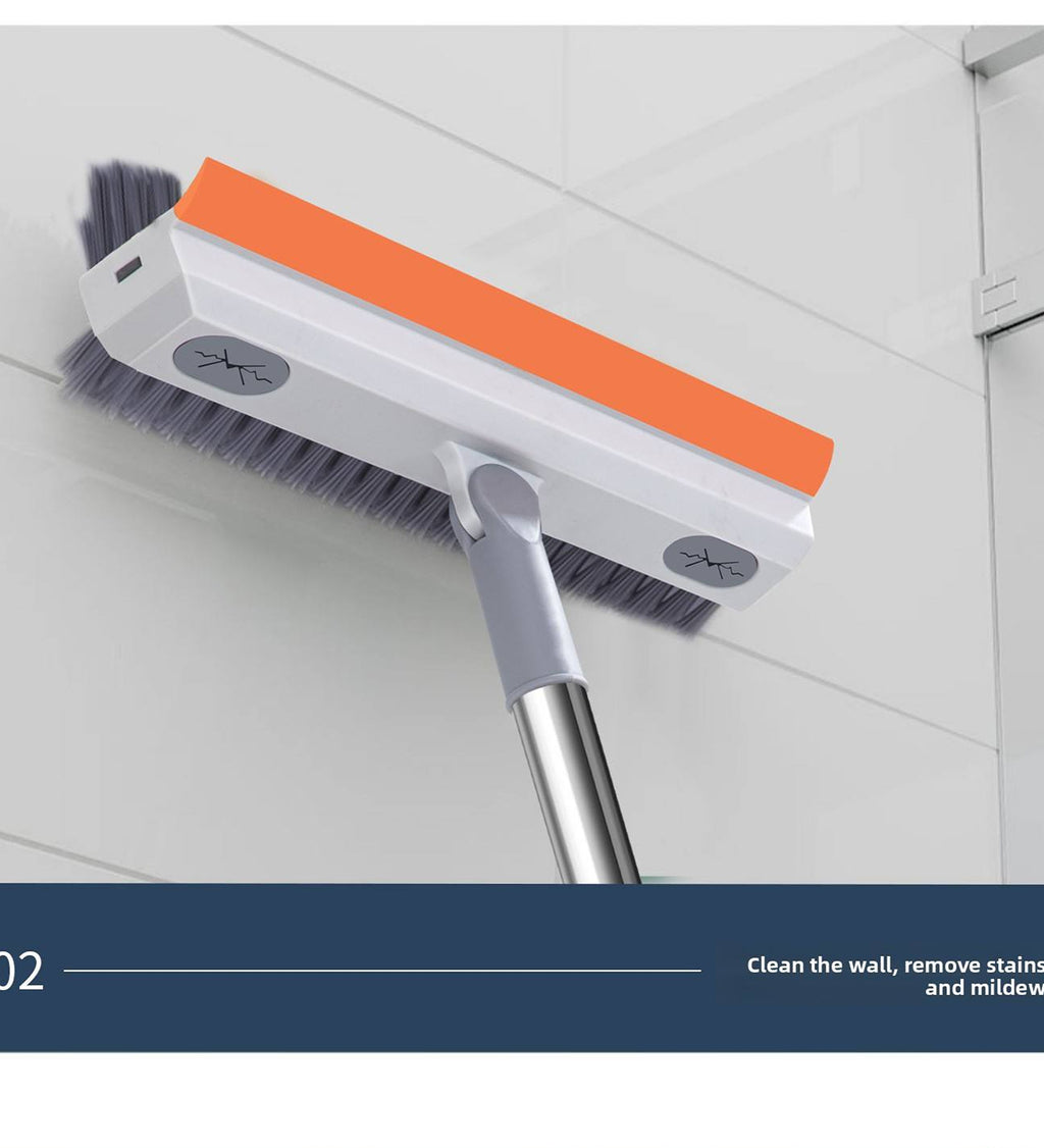 DZK 3 in 1 Telescopic Floor Cleaning Brush with Rubber Wiper