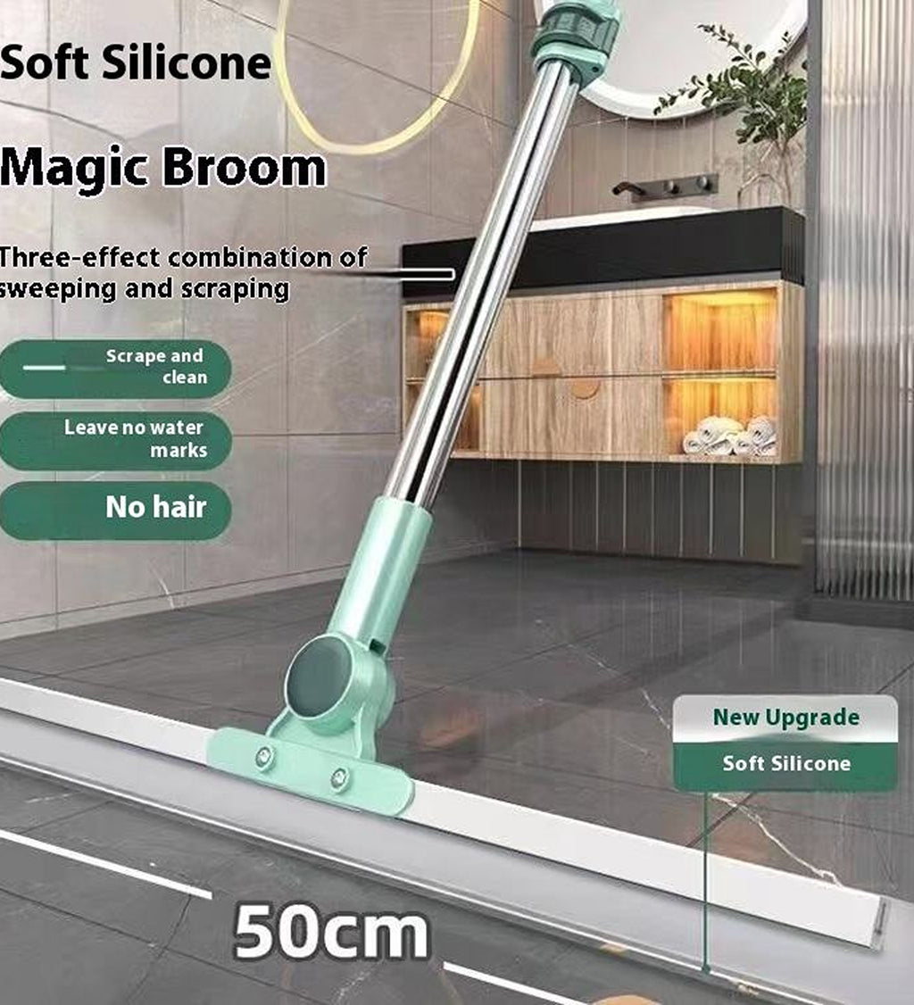 DZK Telescopic Silicone Floor Water Wiper with Stainless Steel Handle