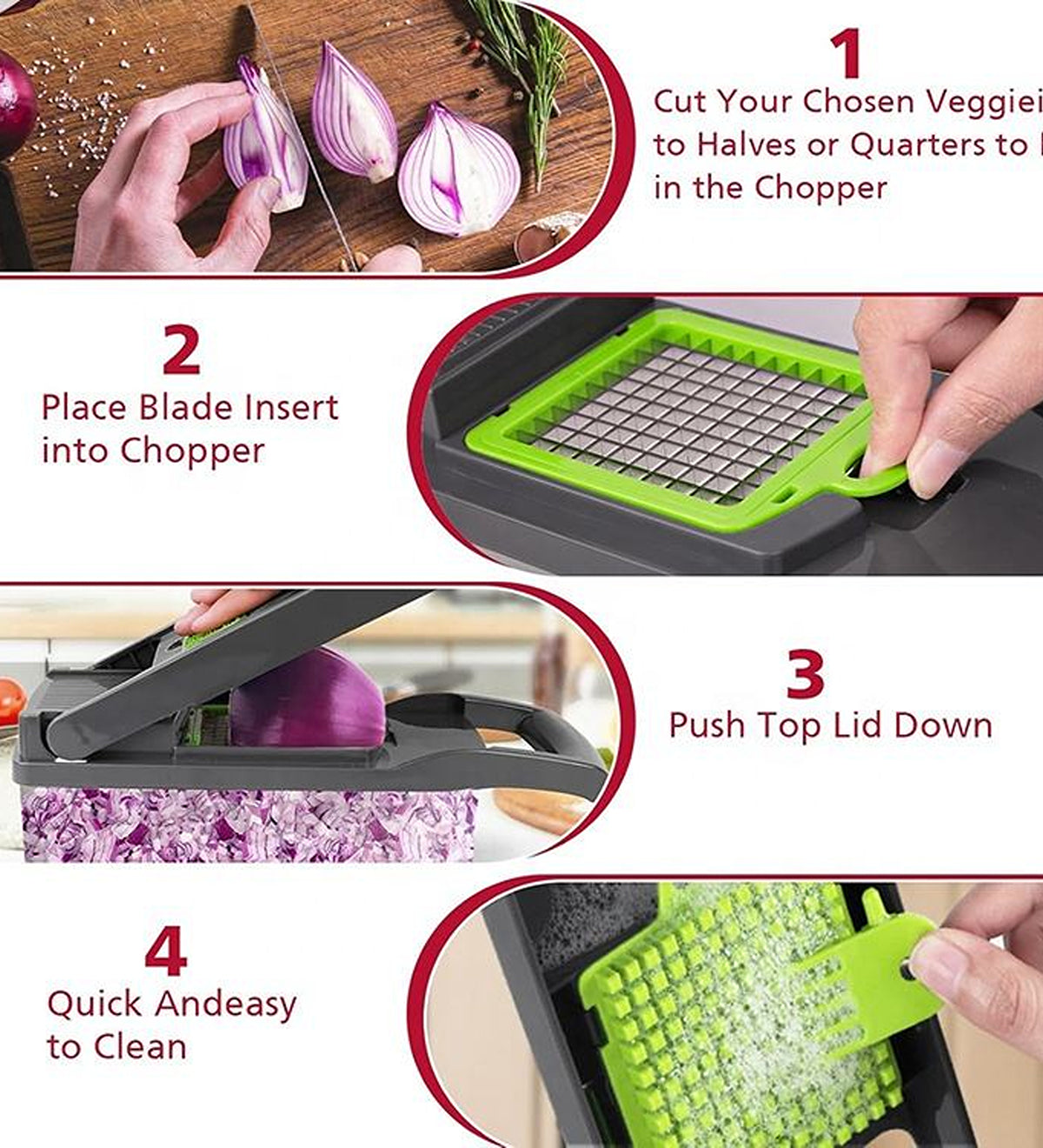 DZK 16 in 1 Vegetable & Onion Chopper Pro