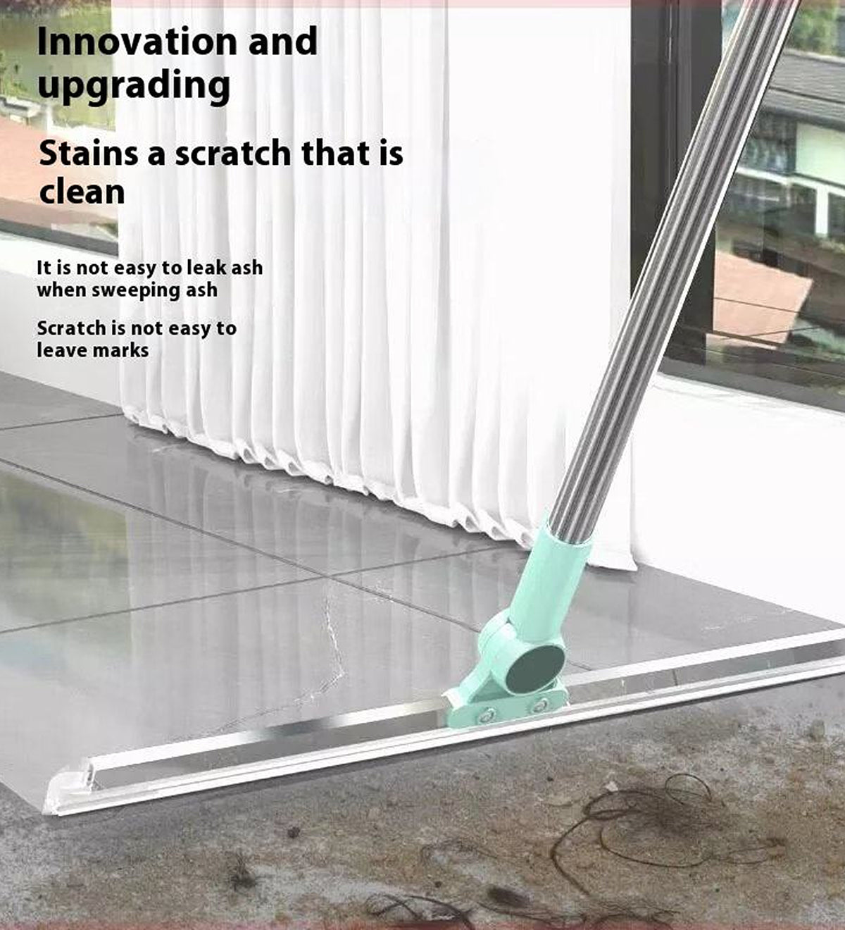 DZK Telescopic Silicone Floor Water Wiper with Stainless Steel Handle