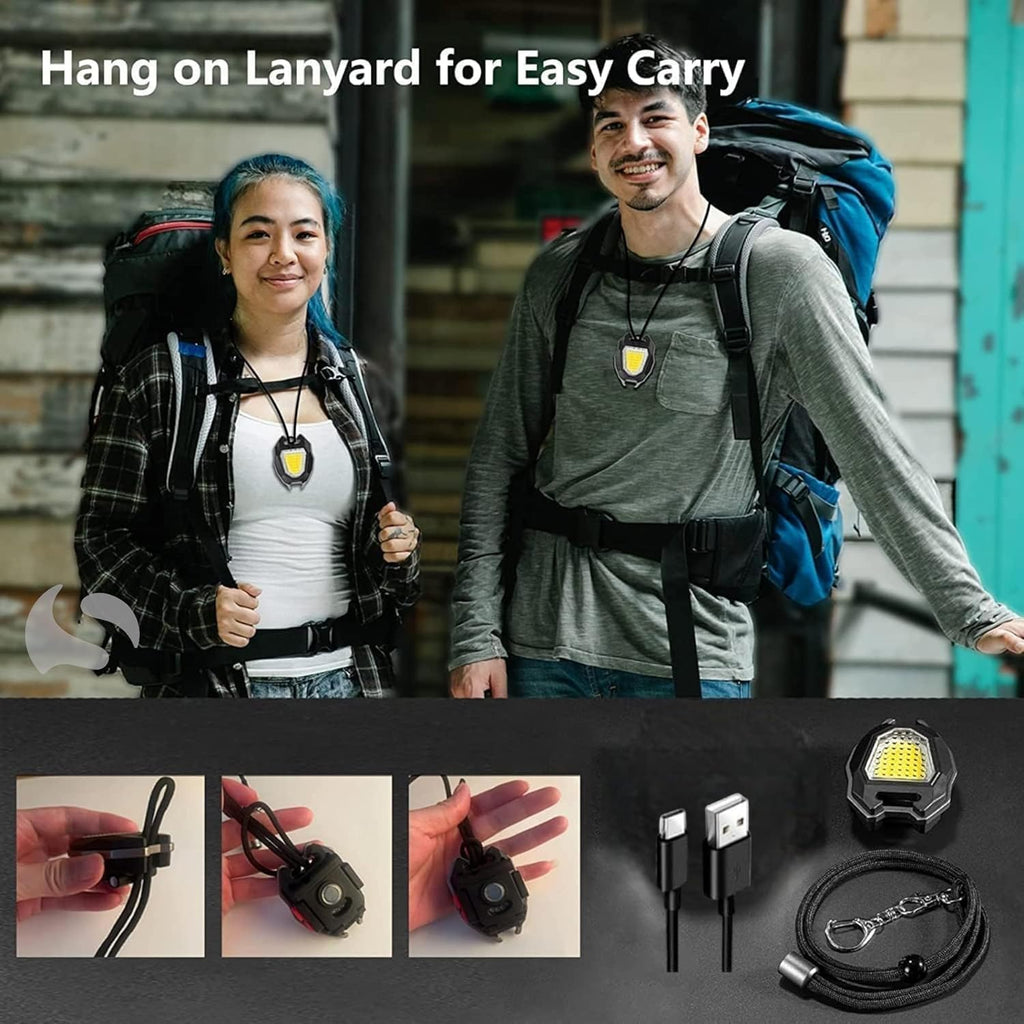 W5144 LED Rechargeable Keychain Light with Lighter, Bottle Opener & Magnet