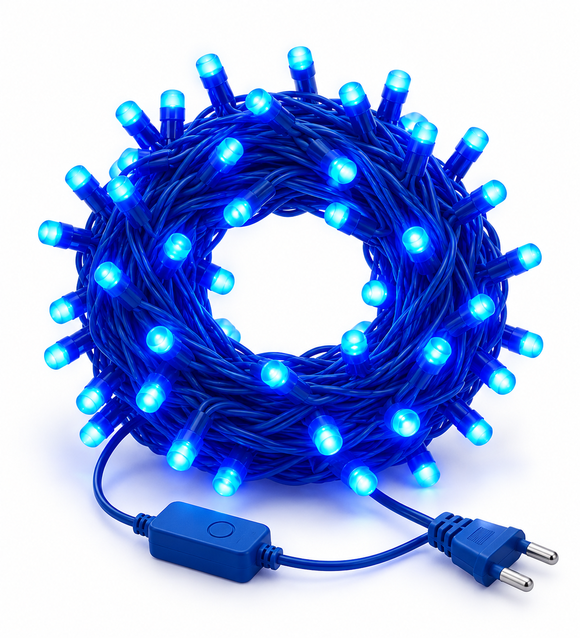 Bright Blue LED Fairy String Lights with Plug & Controller for Festival, Home, Christmas & Party Decoration