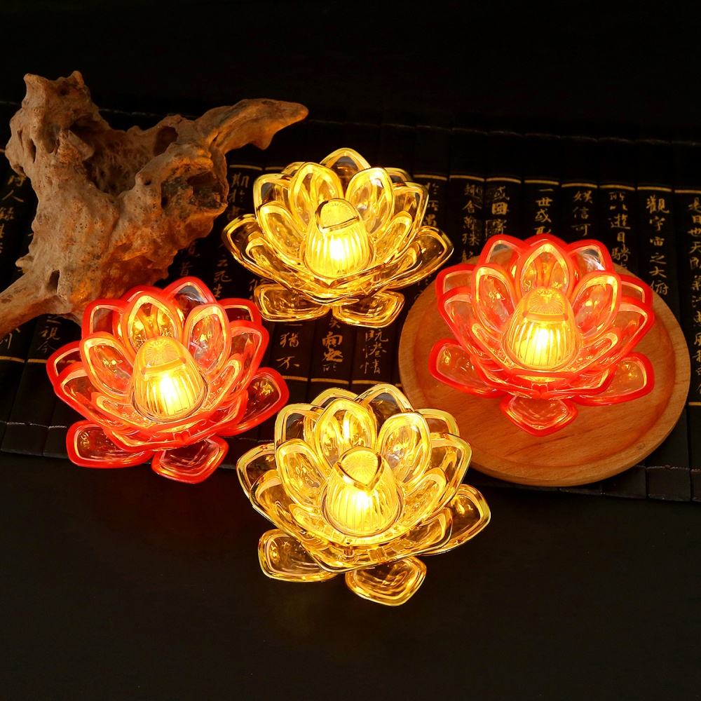 Shopfic LED Lotus Diya Light Decorative Lamp for Home, Pooja & Festival Decor