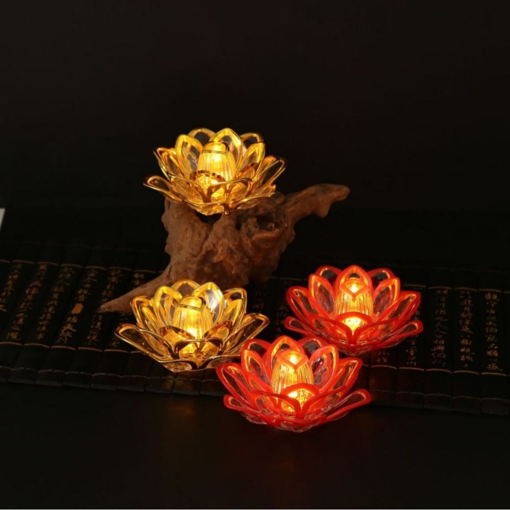 Shopfic LED Lotus Diya Light Decorative Lamp for Home, Pooja & Festival Decor