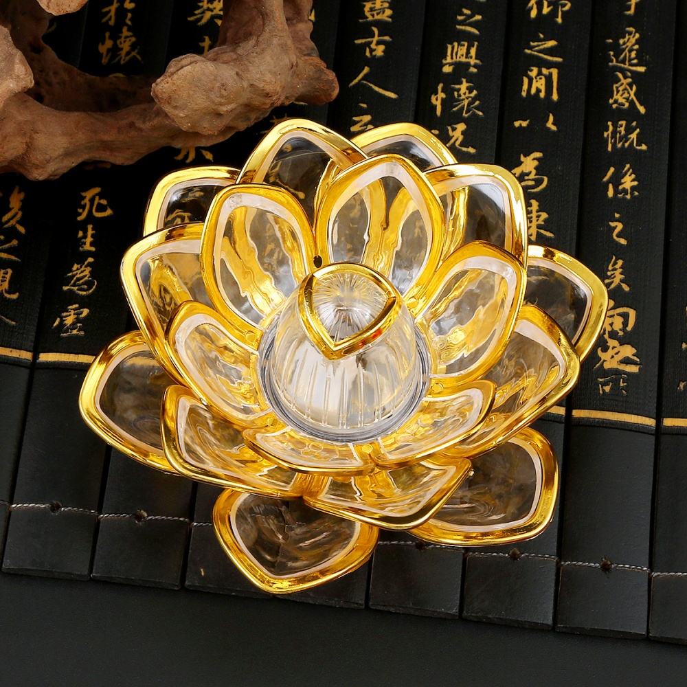 Shopfic LED Lotus Diya Light Decorative Lamp for Home, Pooja & Festival Decor