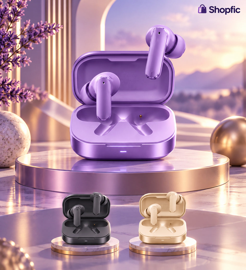 Premium True Wireless Bluetooth Earbuds with Charging Case | Stylish TWS In-Ear Earphones for Music, Calls & Everyday Use