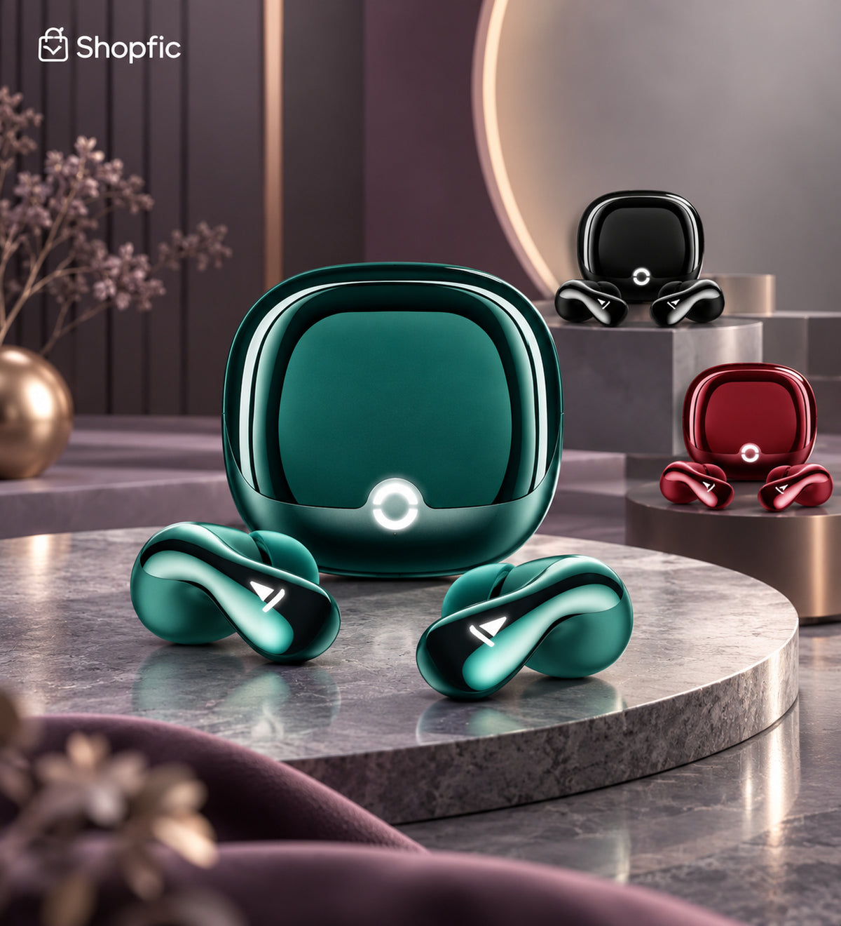 Premium True Wireless Bluetooth Earbuds with Charging Case | 50 Hours Playback, ENC Calling, Low Latency & Touch Controls
