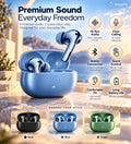 Premium True Wireless Bluetooth Earbuds with Charging Case | Hi-Res Audio, Touch Control, Stable Connection & Long Battery Life – Blue