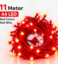 11 Meter 44 LED Red String Light with Red Wire | Plug & Play Decorative Fairy Light for Home, Bedroom, Festival & Party Decor