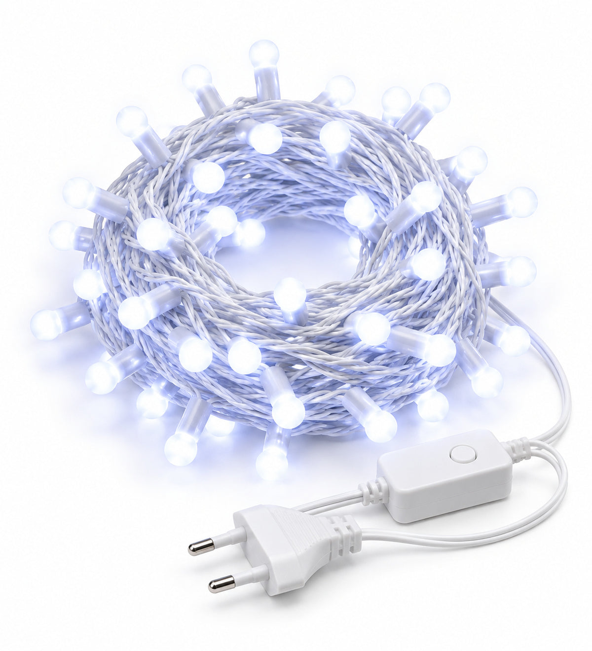 11 Meter 44 LED White String Light with White Wire | Plug & Play Decorative Fairy Light for Bedroom, Home, Festival & Indoor Decor