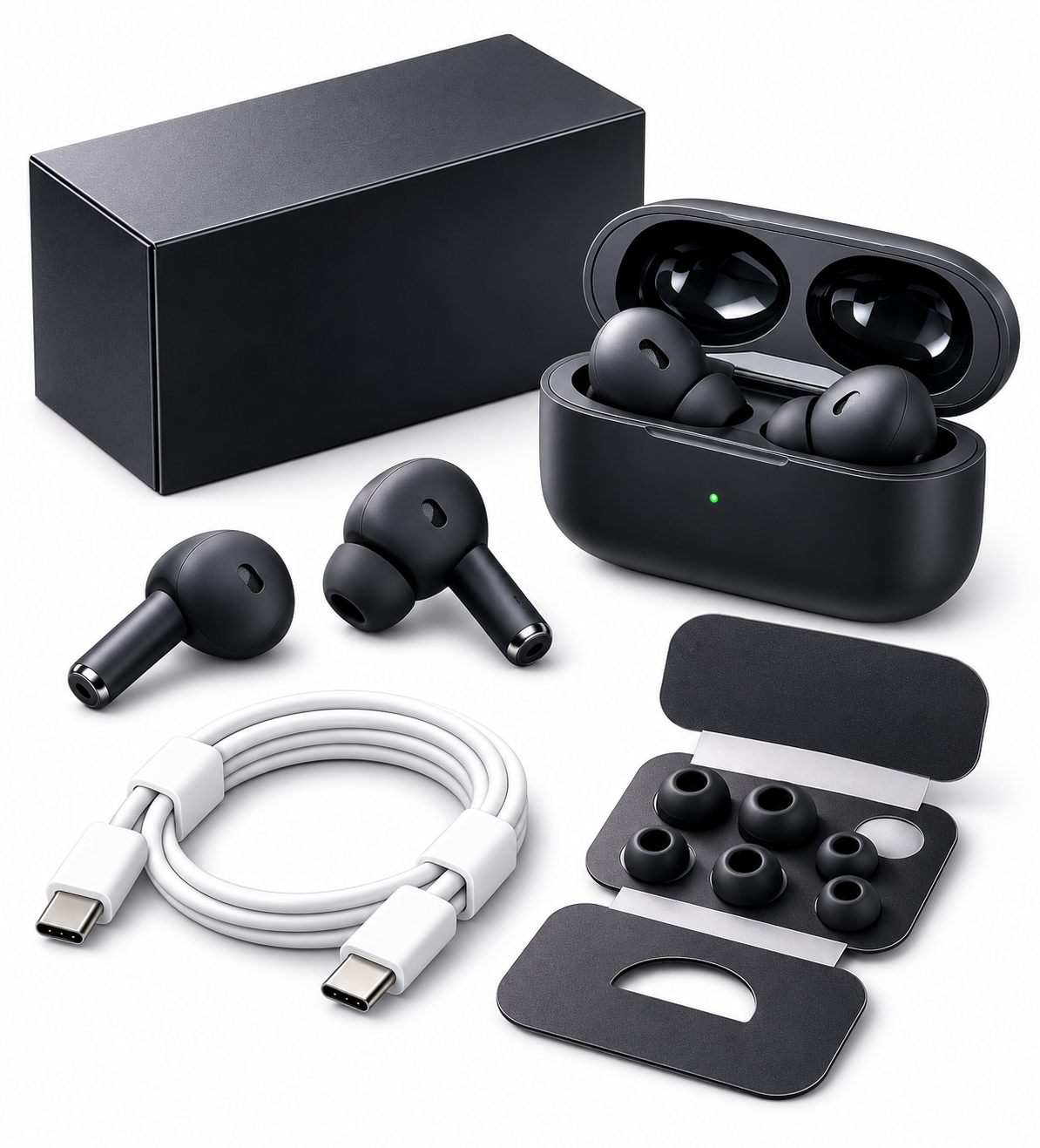 Premium Wireless Earbuds – Comfortable In-Ear Design with Soft Silicone Tips