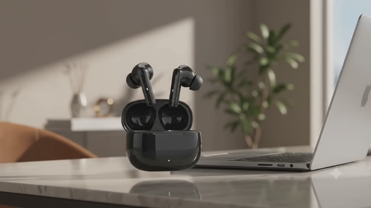 True Wireless Bluetooth Earbuds with Premium Sound, Clear Calling, Touch Control & Charging Case