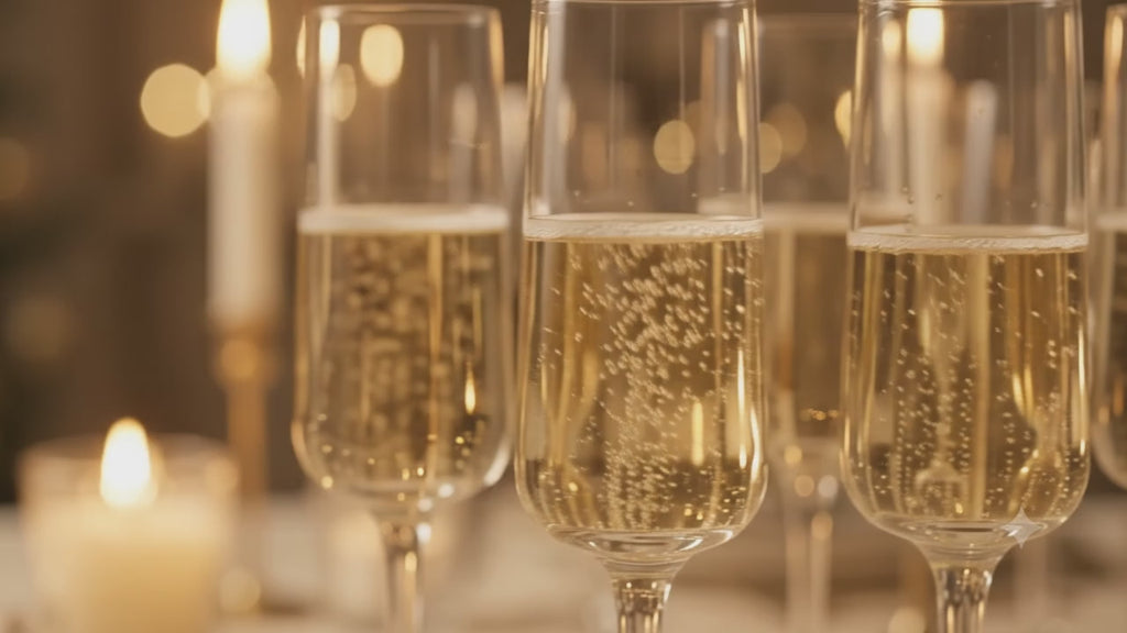 DZK Champagne Flute Glasses Set of 6 - 175 ML Each
