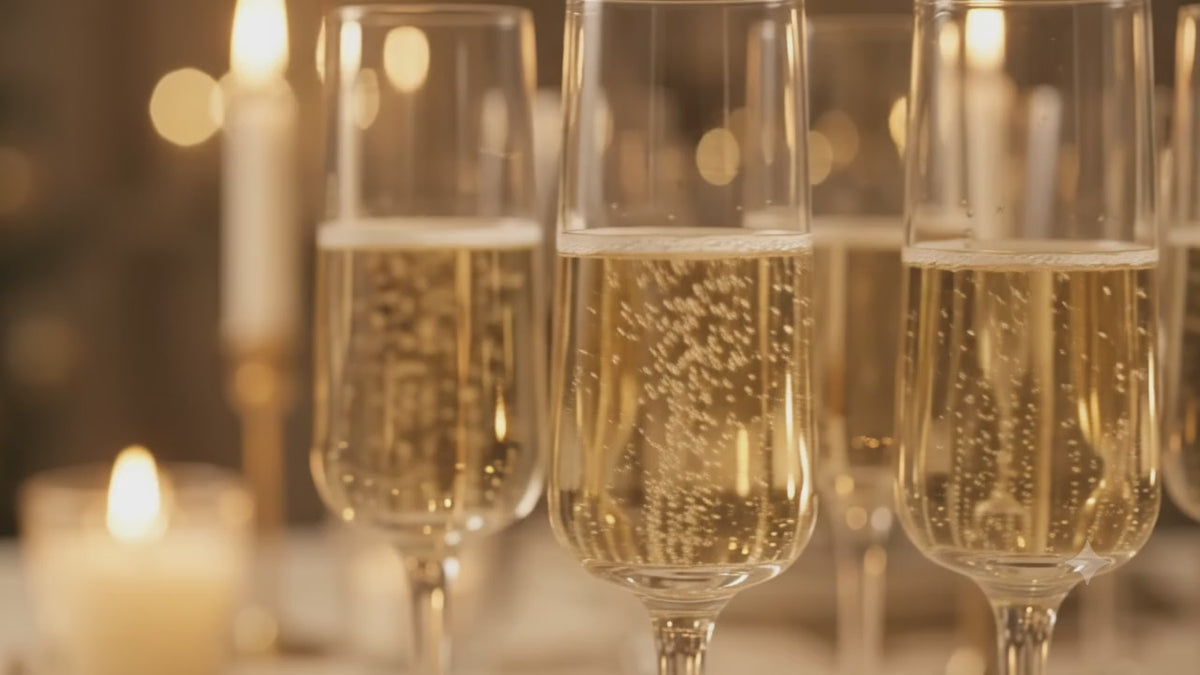 DZK Champagne Flute Glasses Set of 6 - 175 ML Each